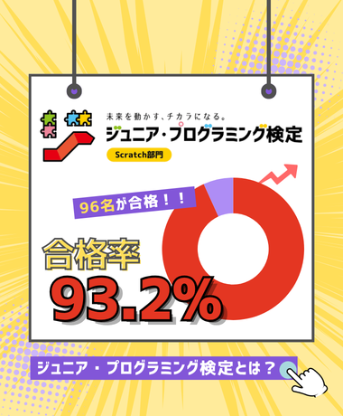 ＼ジュニア・プログラミング検定 合格発表／